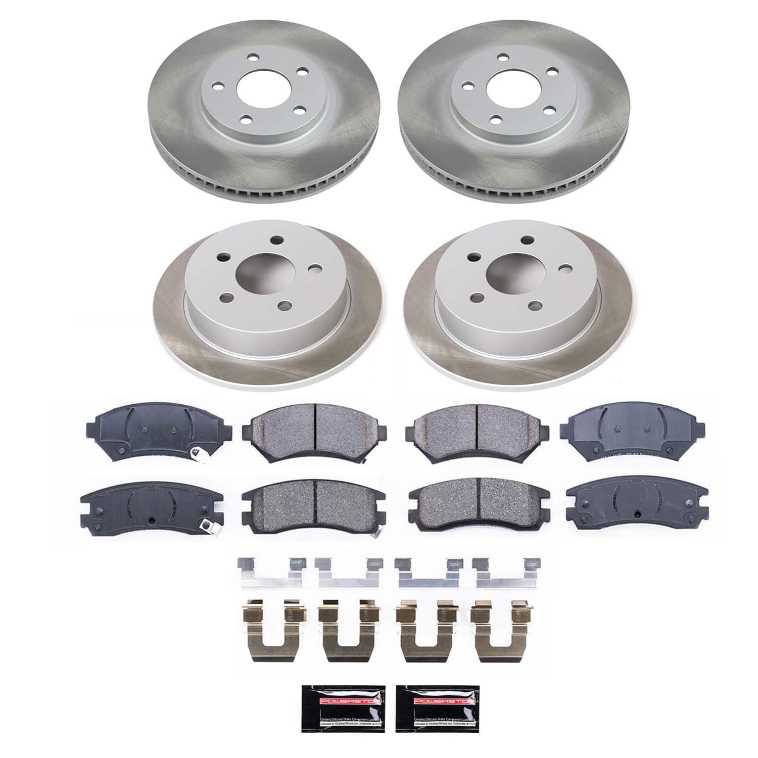 Power Stop 00-05 Chevrolet Impala Front and Rear Semi-Coated Rotor Kit (1x psbSC1542, 1x psbSC1558) thumbnail 5