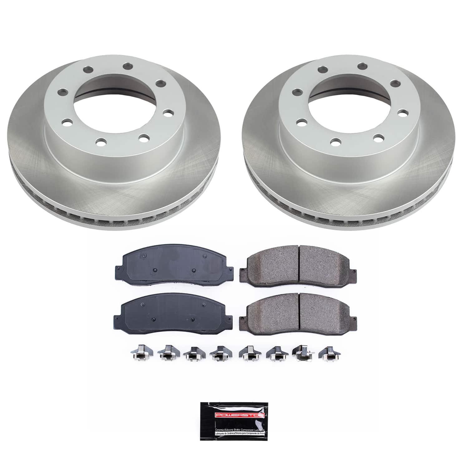 Power Stop 10-12 Ford F-450 Super Duty Front Semi-Coated Rotor Kit (1x psb17-1069, 2x psbAR85107SCR) thumbnail 5