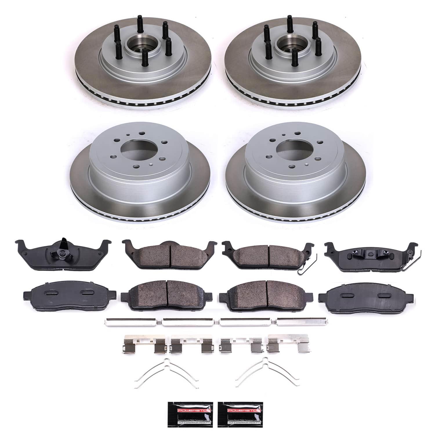 Power Stop 04-08 Ford F-150 Front and Rear Semi-Coated Rotor Kit (1x psb17-1011, 2x psbAR8594SCR, 1x psbSC1950) thumbnail 5