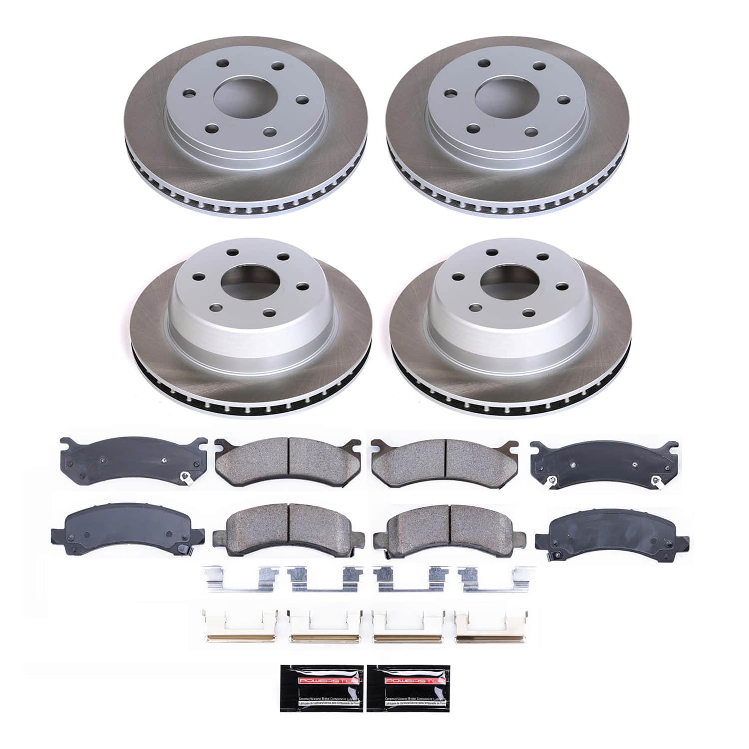 Power Stop 03-06 Cadillac Escalade Front and Rear Semi-Coated Rotor Kit (1x psbSC2009, 1x psbSC2047) thumbnail 4
