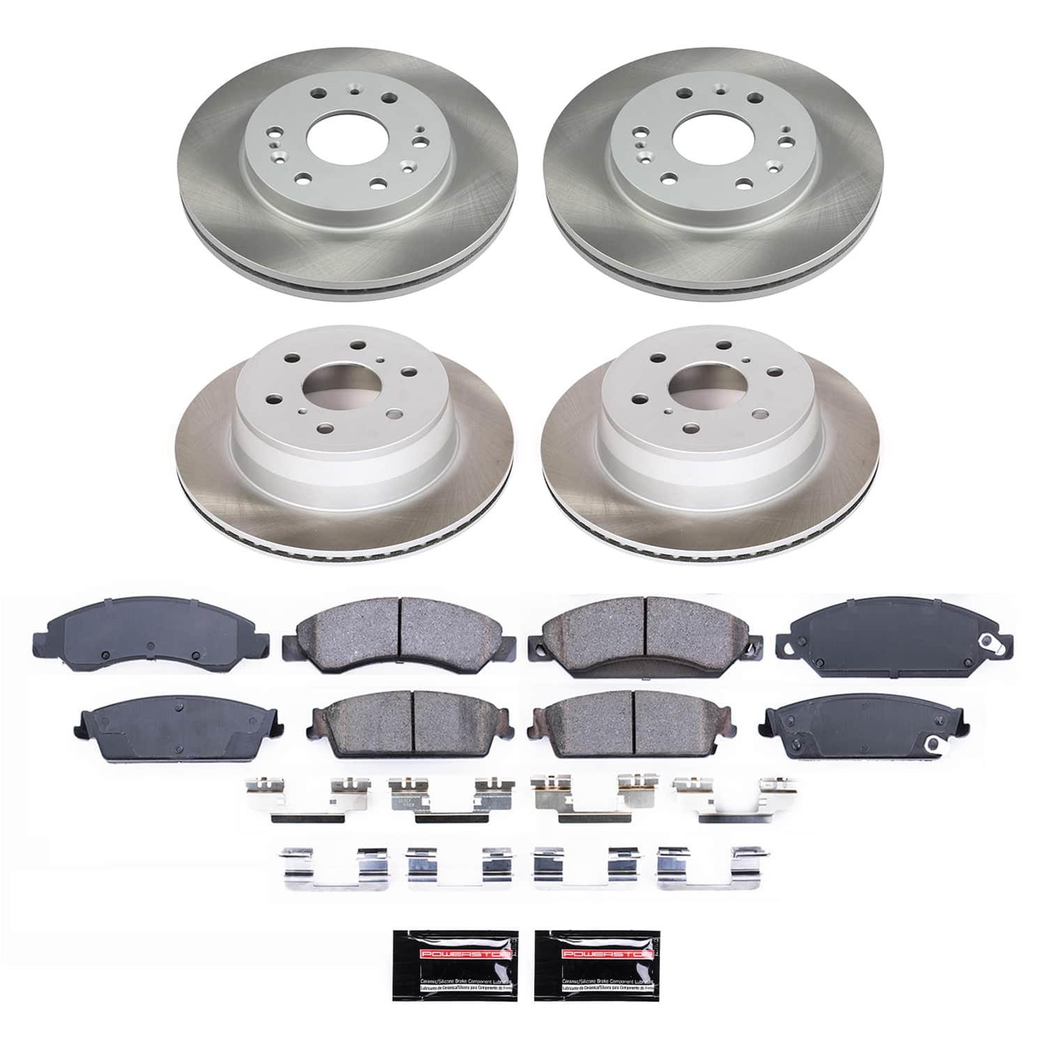Power Stop 07-08 Cadillac Escalade Front and Rear Semi-Coated Rotor Kit (1x psbSC2067, 1x psbSC2083) thumbnail 5