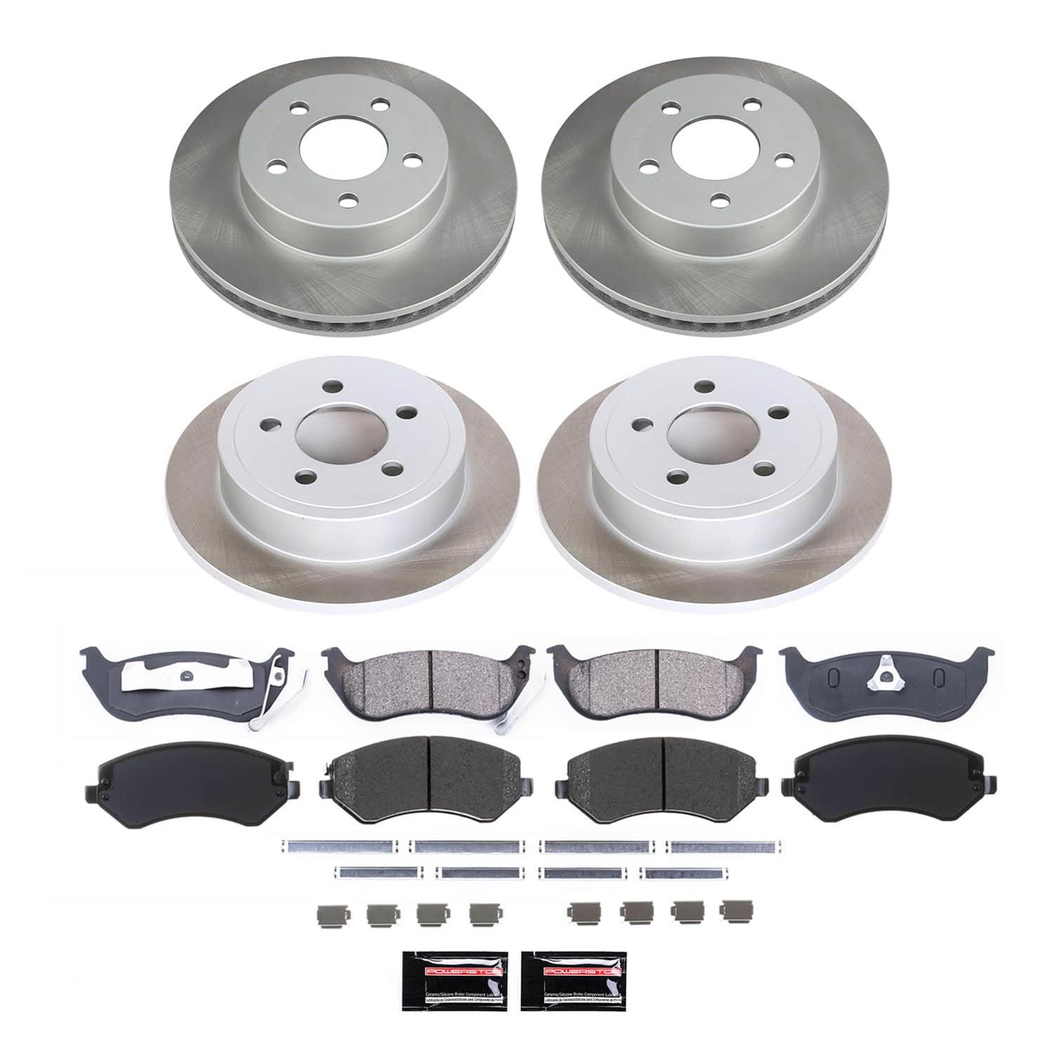 Power Stop 03-07 Jeep Liberty Front and Rear Semi-Coated Rotor Kit (1x psbSC2160, 1x psbSC2197) thumbnail 5
