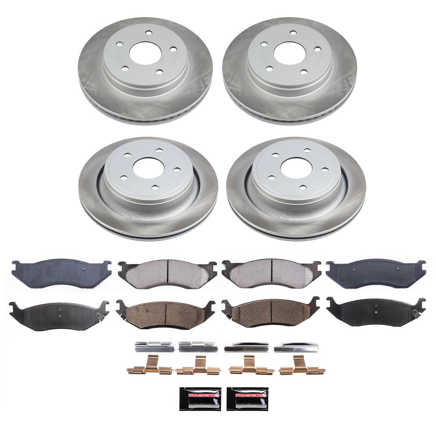 Power Stop 03-05 Dodge Ram 1500 Front and Rear Semi-Coated Rotor Kit (1x psbSC2167, 1x psbSC2172) thumbnail 5
