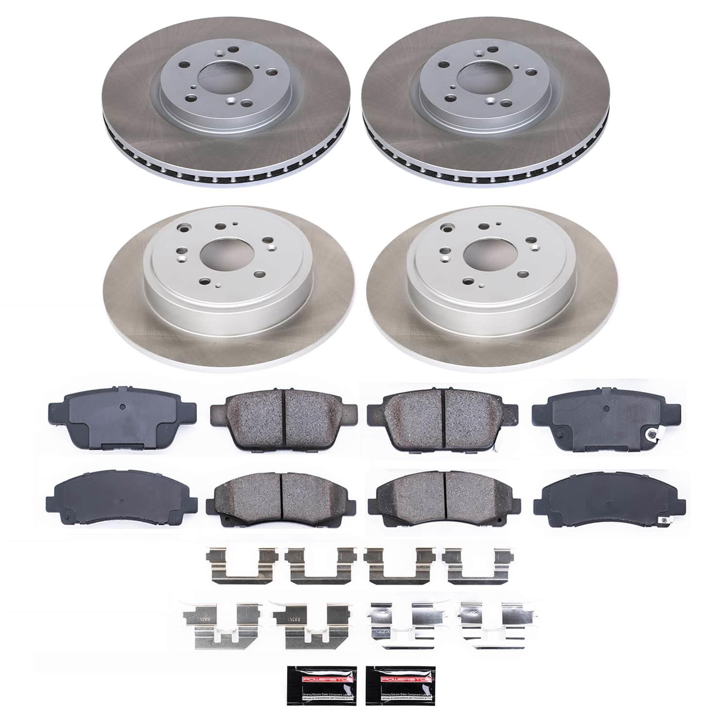 Power Stop 06-11 Honda Ridgeline Front and Rear Semi-Coated Rotor Kit (1x psbSC2429, 1x psbSC2431) thumbnail 5