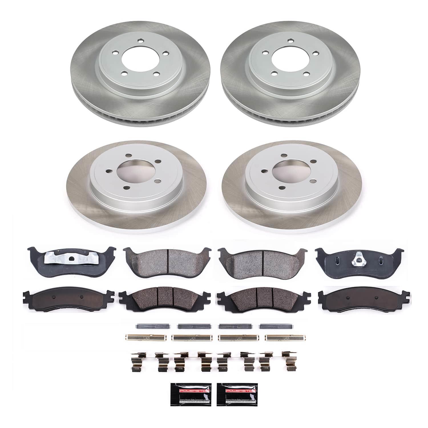 Power Stop 2006 Mercury Mountaineer Front and Rear Semi-Coated Rotor Kit (1x psbSC1441, 1x psbSC3150) thumbnail 5
