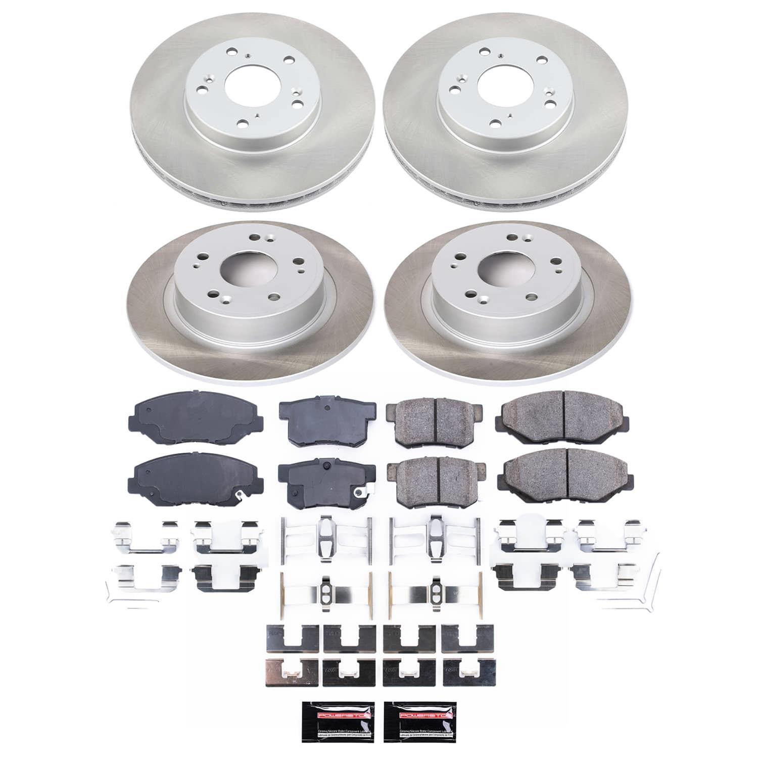 Power Stop 2005 Honda Accord Front and Rear Semi-Coated Rotor Kit (1x psbSC1043, 1x psbSC3128) thumbnail 4