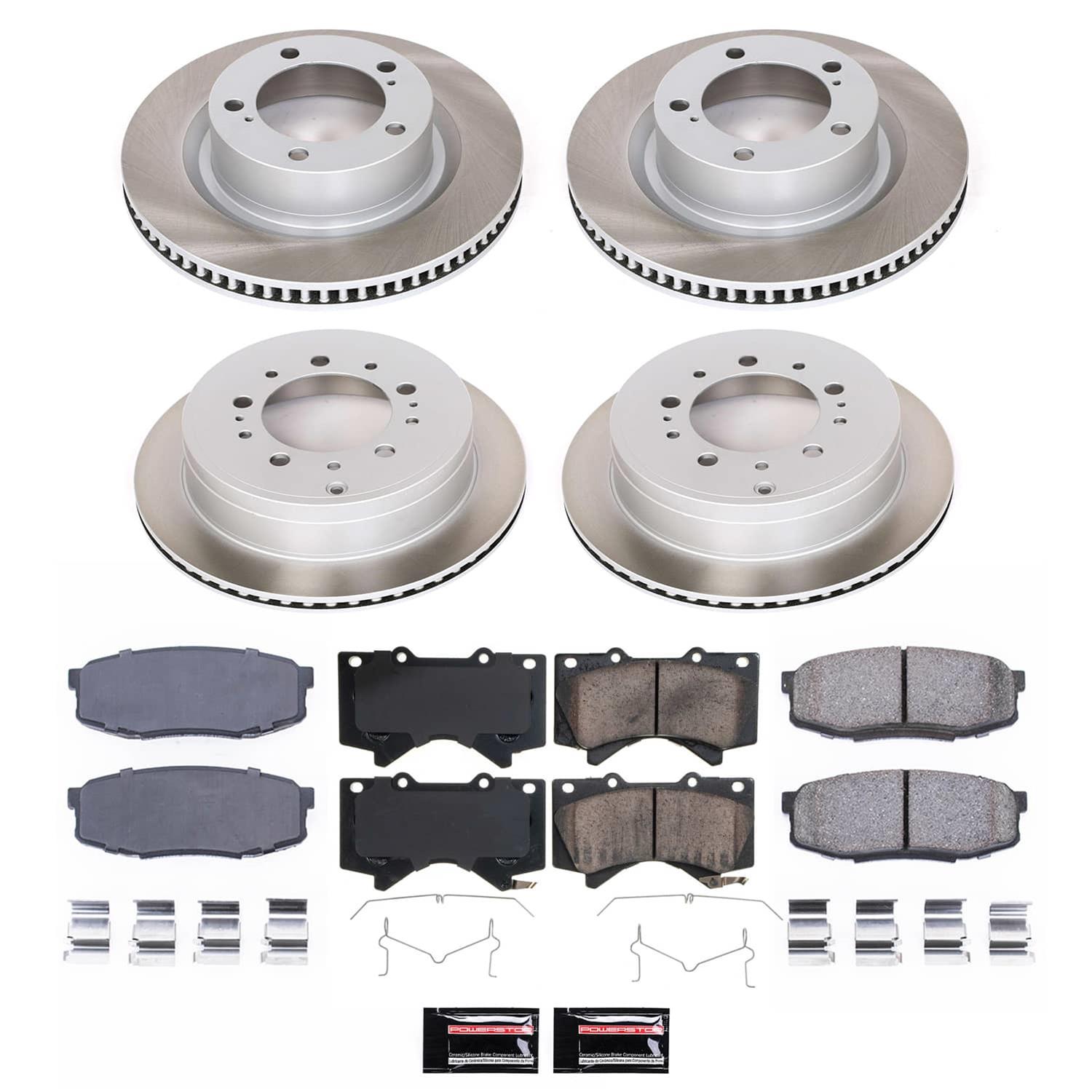 Power Stop 16-21 Lexus LX570 Front and Rear Semi-Coated Rotor Kit (1x psbSC2952, 1x psbSC3073) thumbnail 5