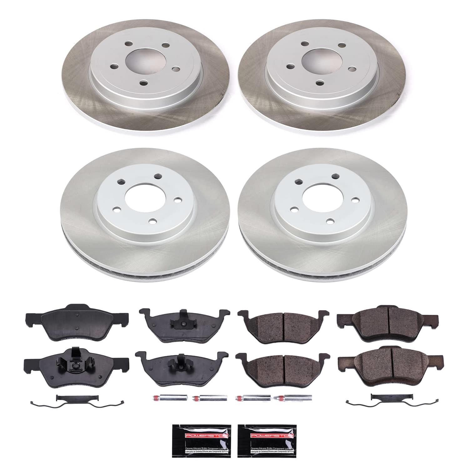 Power Stop 2008 Ford Escape Front and Rear Semi-Coated Rotor Kit (1x psbSC4581, 1x psbSC4585) thumbnail 5