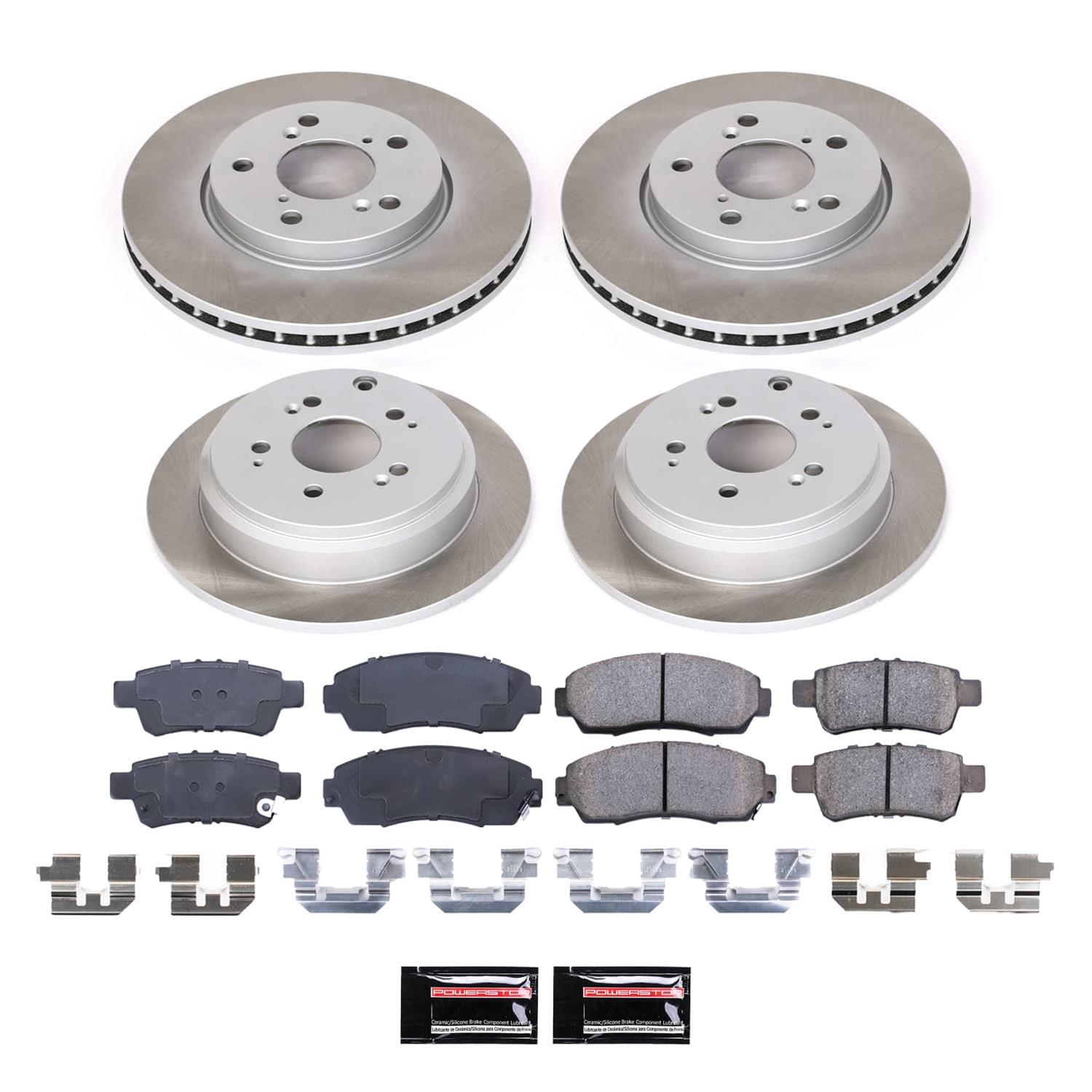 Power Stop 05-10 Honda Odyssey Front and Rear Semi-Coated Rotor Kit (1x psbSC2435, 1x psbSC4604) thumbnail 5