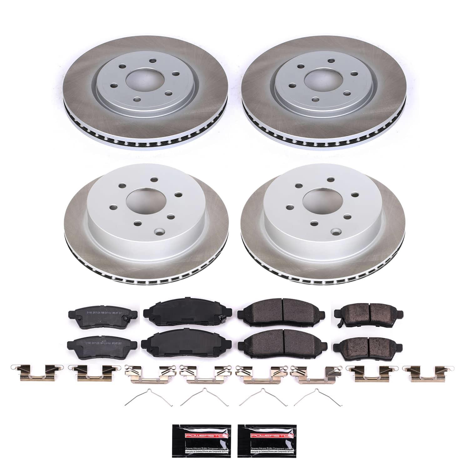 Power Stop 05-15 Nissan Frontier Front and Rear Semi-Coated Rotor Kit (1x psbSC142, 1x psbSC4621) thumbnail 5
