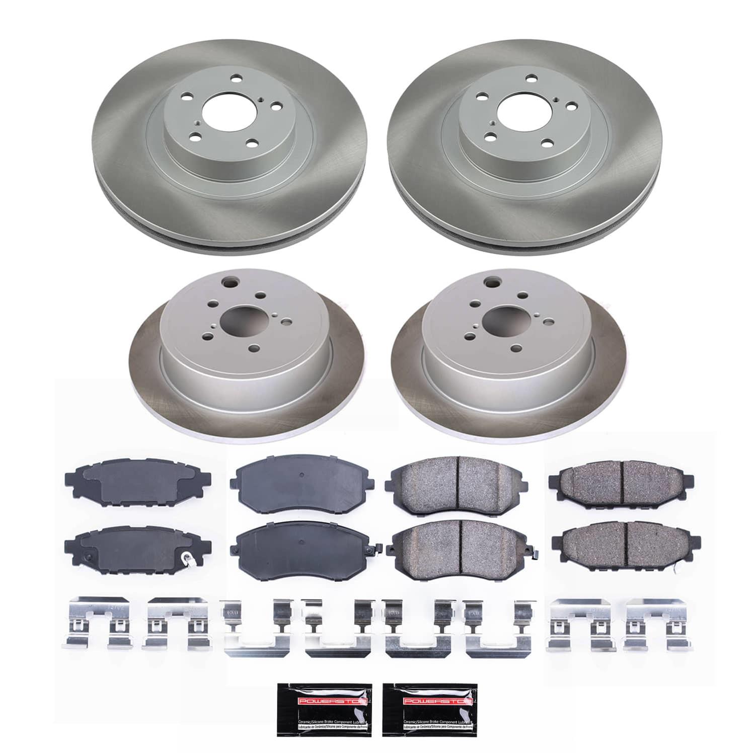 Power Stop 09-10 Subaru Forester Front and Rear Semi-Coated Rotor Kit (1x psbSC3038, 1x psbSC4631) thumbnail 5