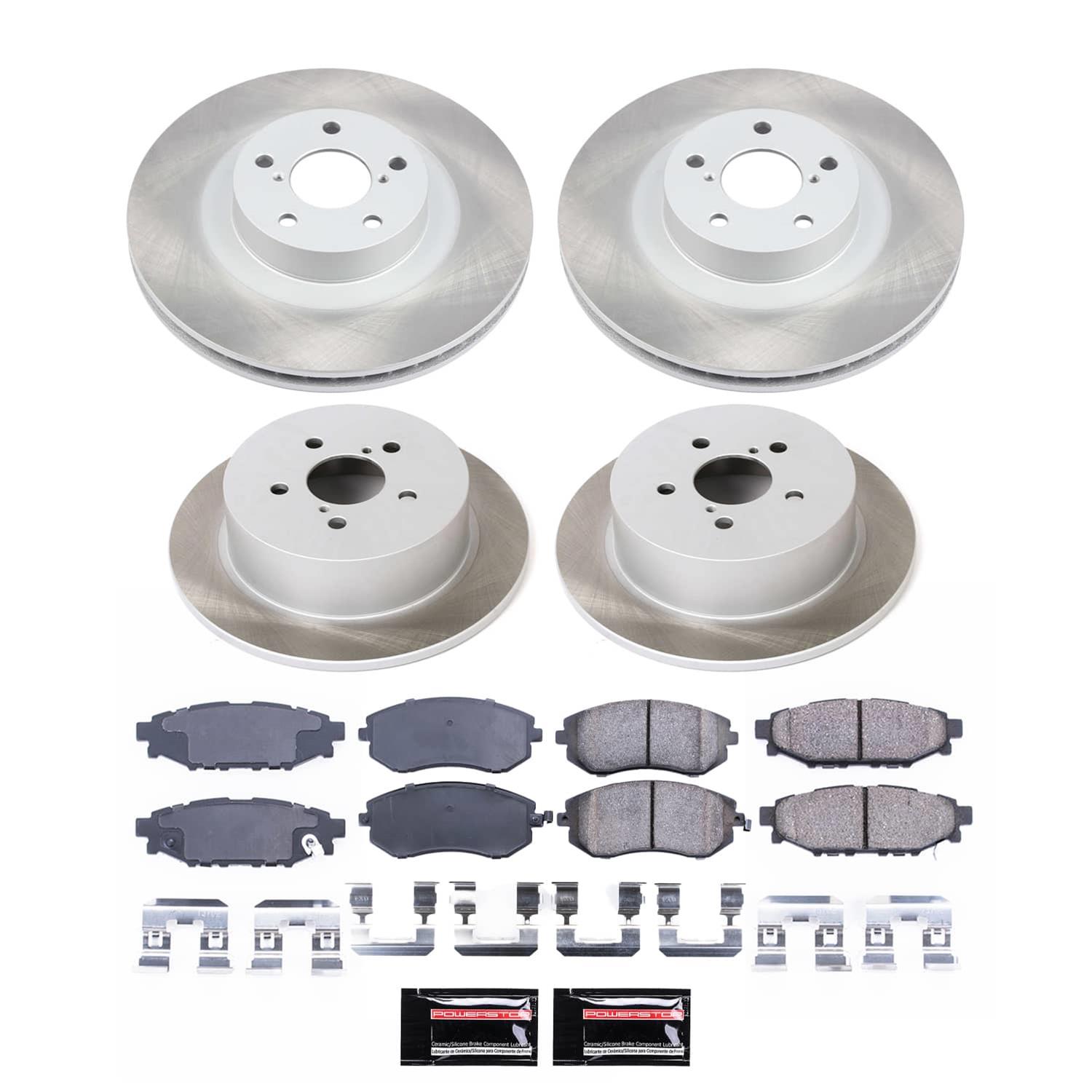 Power Stop 2005 Subaru Legacy Front and Rear Semi-Coated Rotor Kit (1x psbSC2373, 1x psbSC4632) thumbnail 5