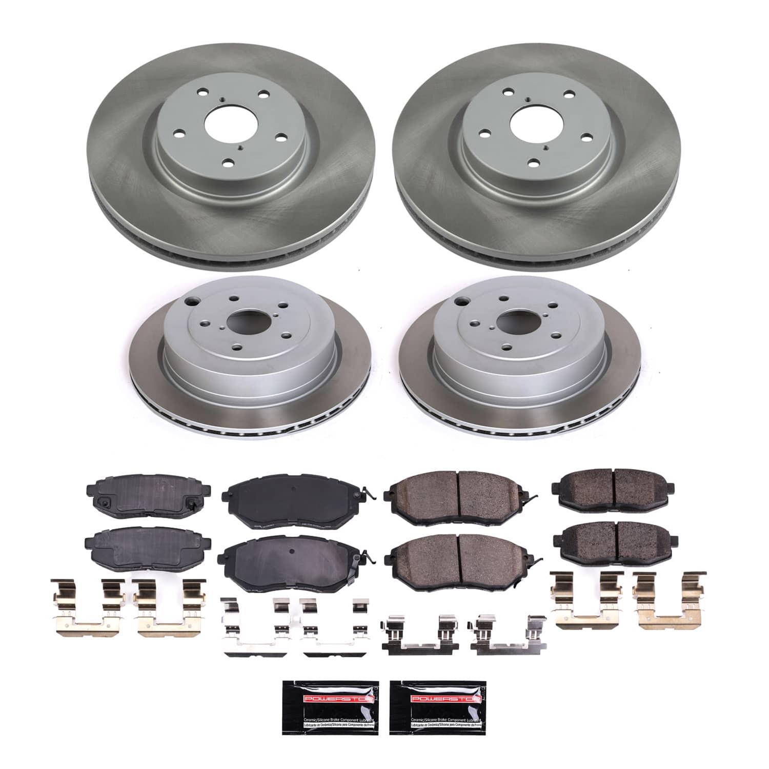Power Stop 06-07 Subaru B9 Tribeca Front and Rear Semi-Coated Rotor Kit (1x psbSC4603, 1x psbSC4645) thumbnail 5