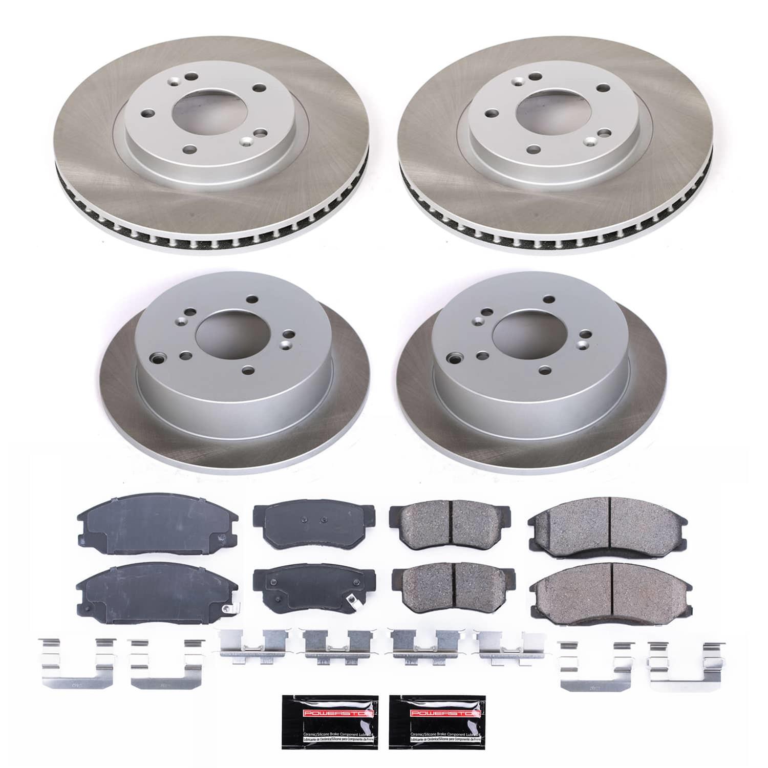 Power Stop 01-06 Hyundai Santa Fe Front and Rear Semi-Coated Rotor Kit (1x psbSC5213, 1x psbSC5250) thumbnail 5