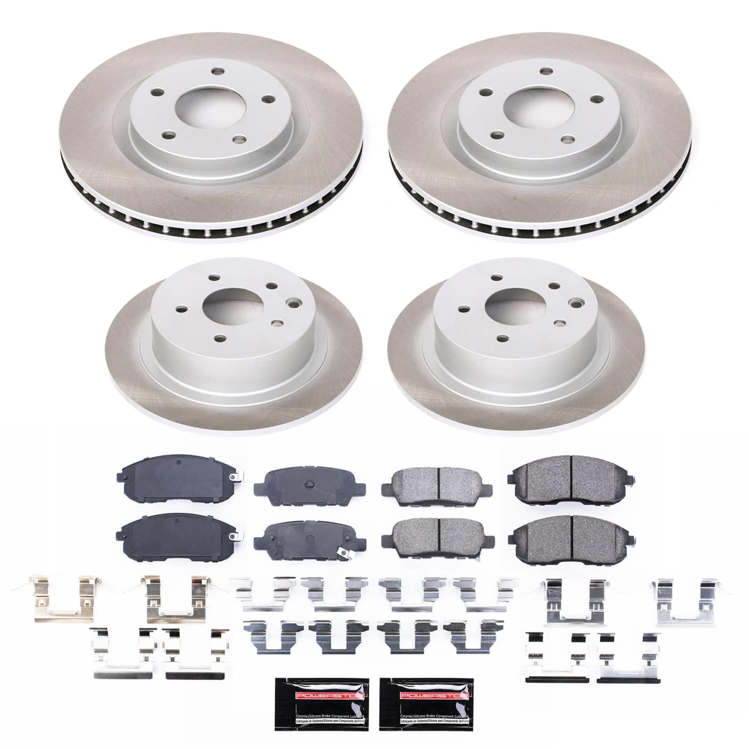 Power Stop 07-12 Nissan Sentra Front and Rear Semi-Coated Rotor Kit (1x psbSC098, 1x psbSC5217) thumbnail 5