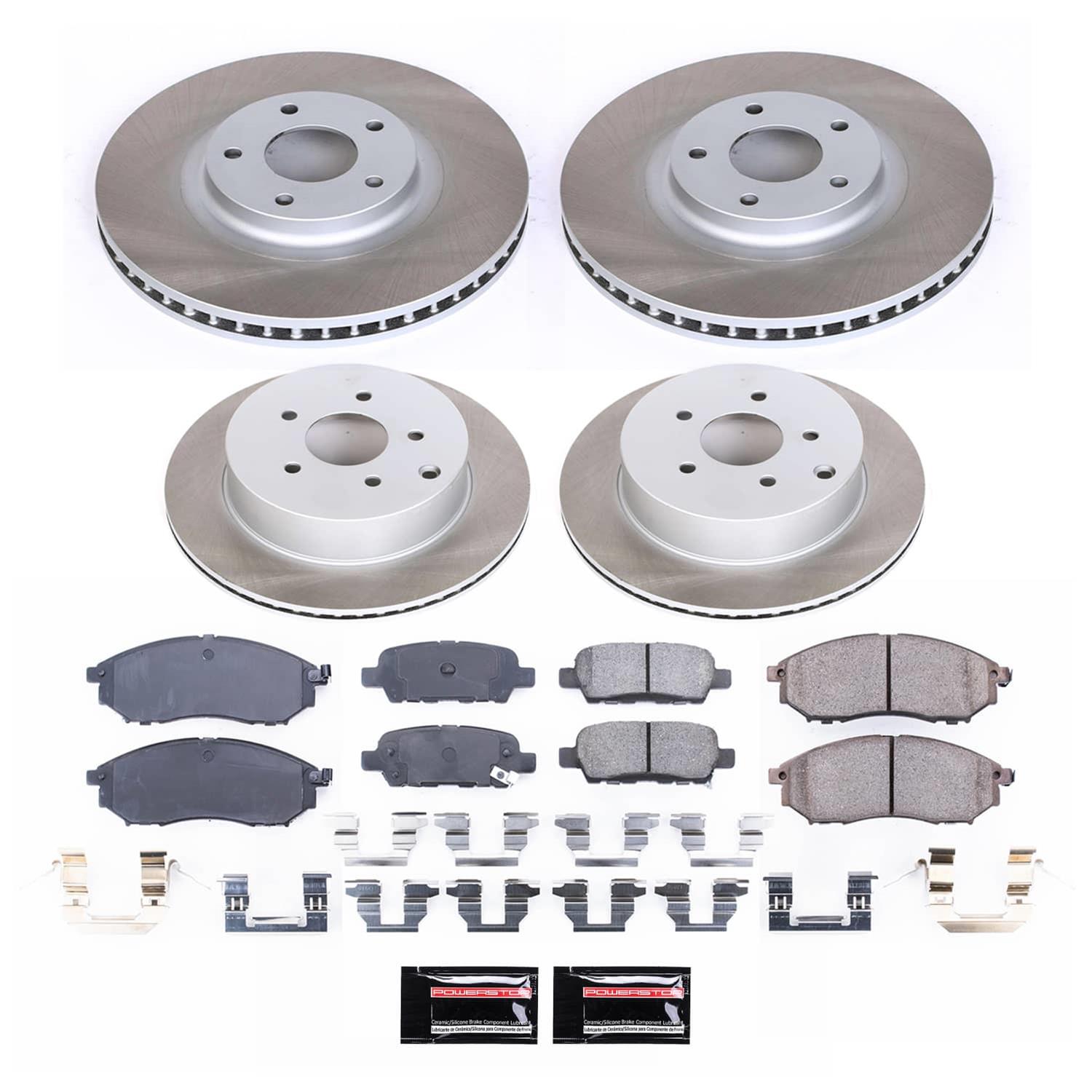 Power Stop 11-14 Nissan Murano Front and Rear Semi-Coated Rotor Kit (1x psbSC2427, 1x psbSC5263) thumbnail 4