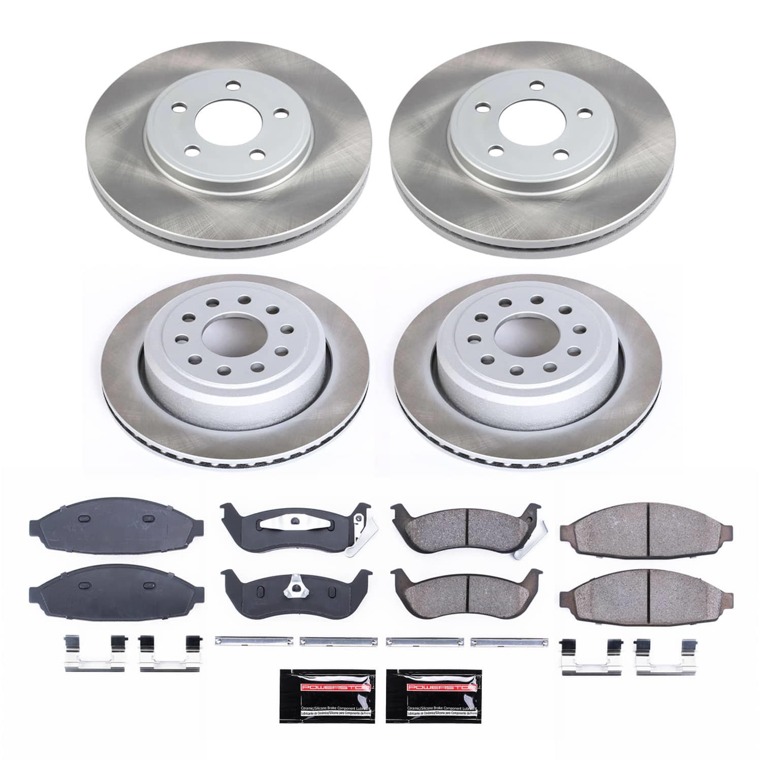 Power Stop 03-11 Lincoln Town Car Front and Rear Semi-Coated Rotor Kit (1x psbSC1364, 1x psbSC5293) thumbnail 5