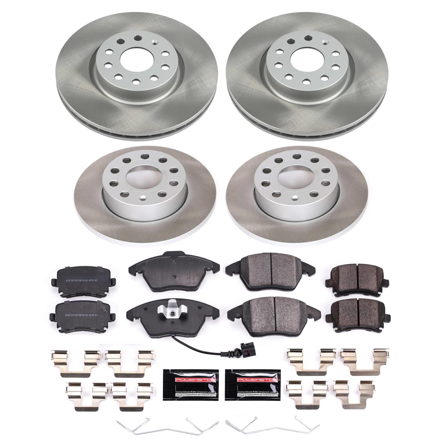 Power Stop 2008 Audi A3 Front and Rear Semi-Coated Rotor Kit (1x psbSC2259, 1x psbSC4627) thumbnail 5