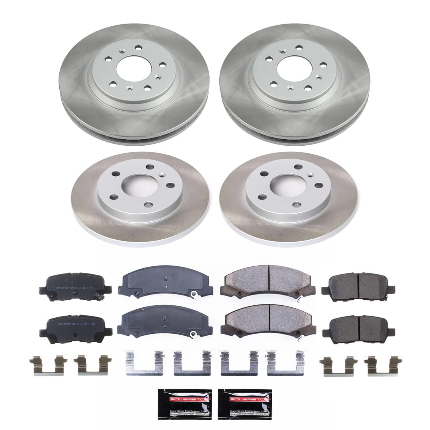 Power Stop 11-13 Chevrolet Impala Front and Rear Semi-Coated Rotor Kit (1x psbSC1437, 1x psbSC1602) thumbnail 5