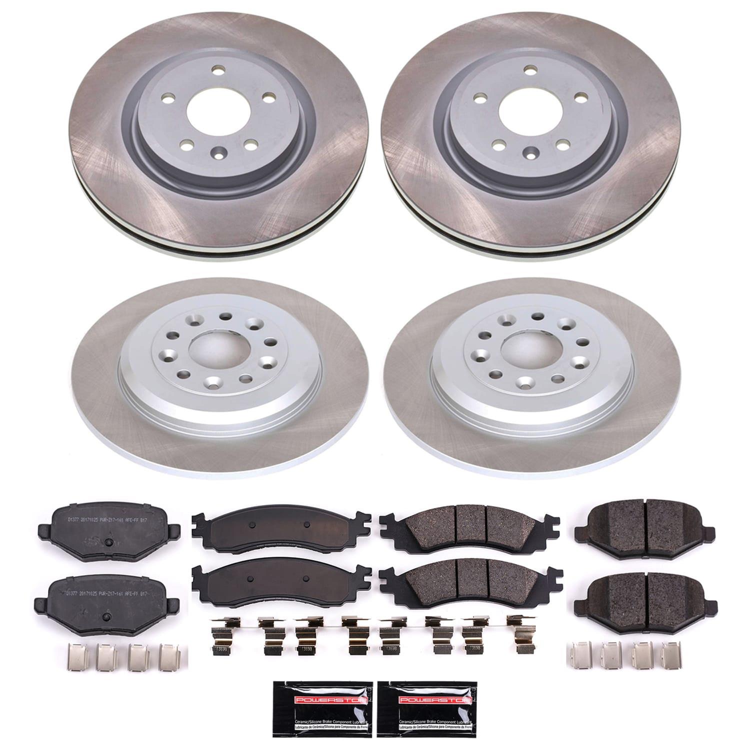 Power Stop 2010 Ford Taurus Front and Rear Semi-Coated Rotor Kit (1x psbSC4744, 1x psbSC5507) thumbnail 4