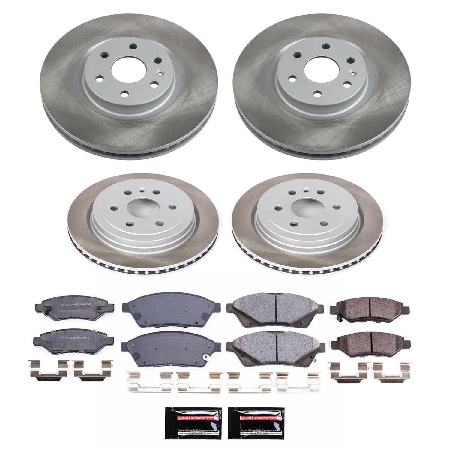 Power Stop 10-16 Cadillac SRX Front and Rear Semi-Coated Rotor Kit (1x psbSC5543, 1x psbSC5545) thumbnail 5