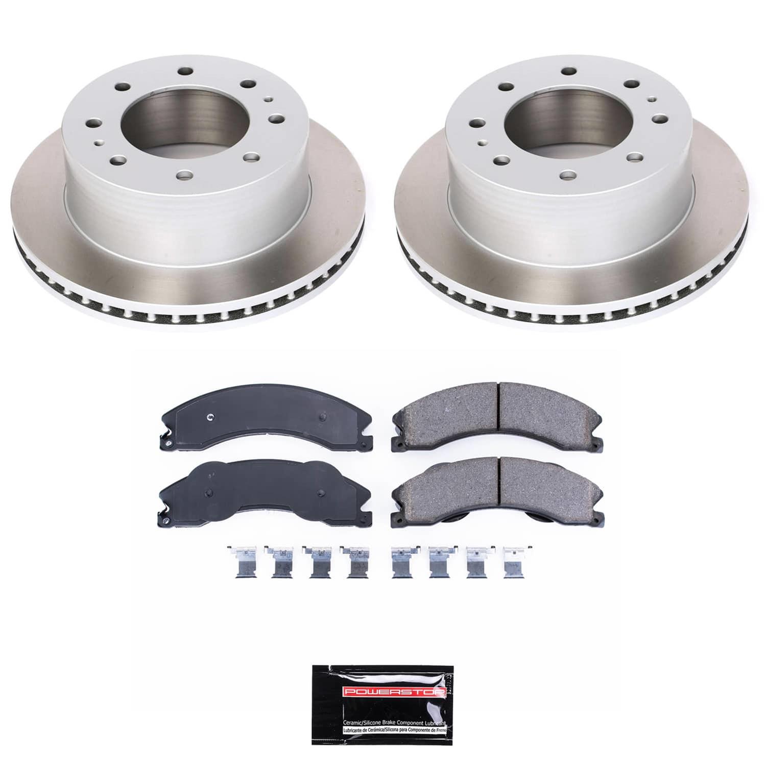 Power Stop 11-19 GMC Sierra 3500 HD Rear Semi-Coated Rotor Kit (1x psb17-1411, 2x psbAR82155SCR) thumbnail 5