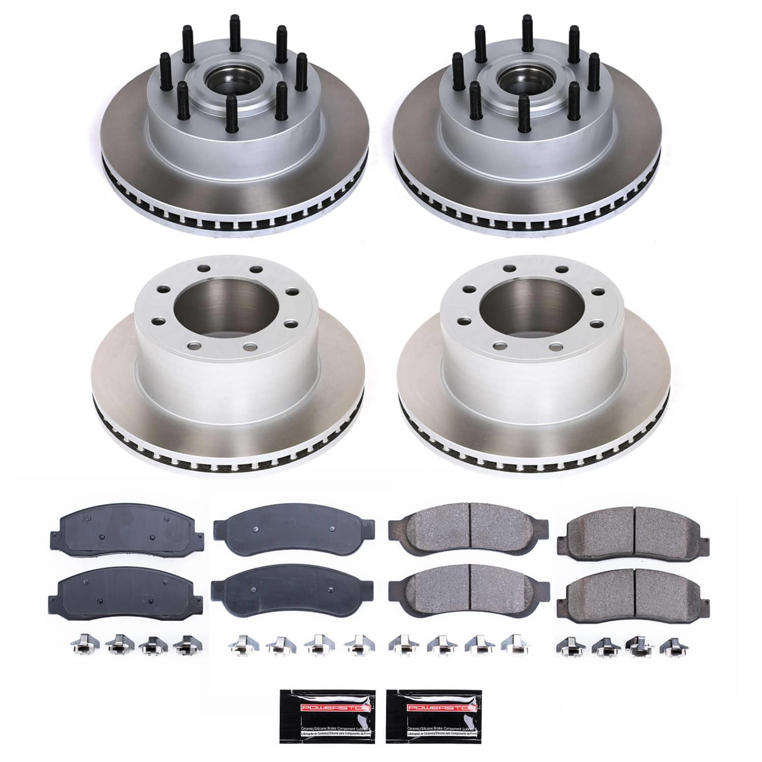 Power Stop 2010 Ford F-350 Super Duty Front and Rear Semi-Coated Rotor Kit (1x psb17-1069, 1x psb17-1334, 2x psbAR85116SCR, 2x psbAR85138SCR) thumbnail 5