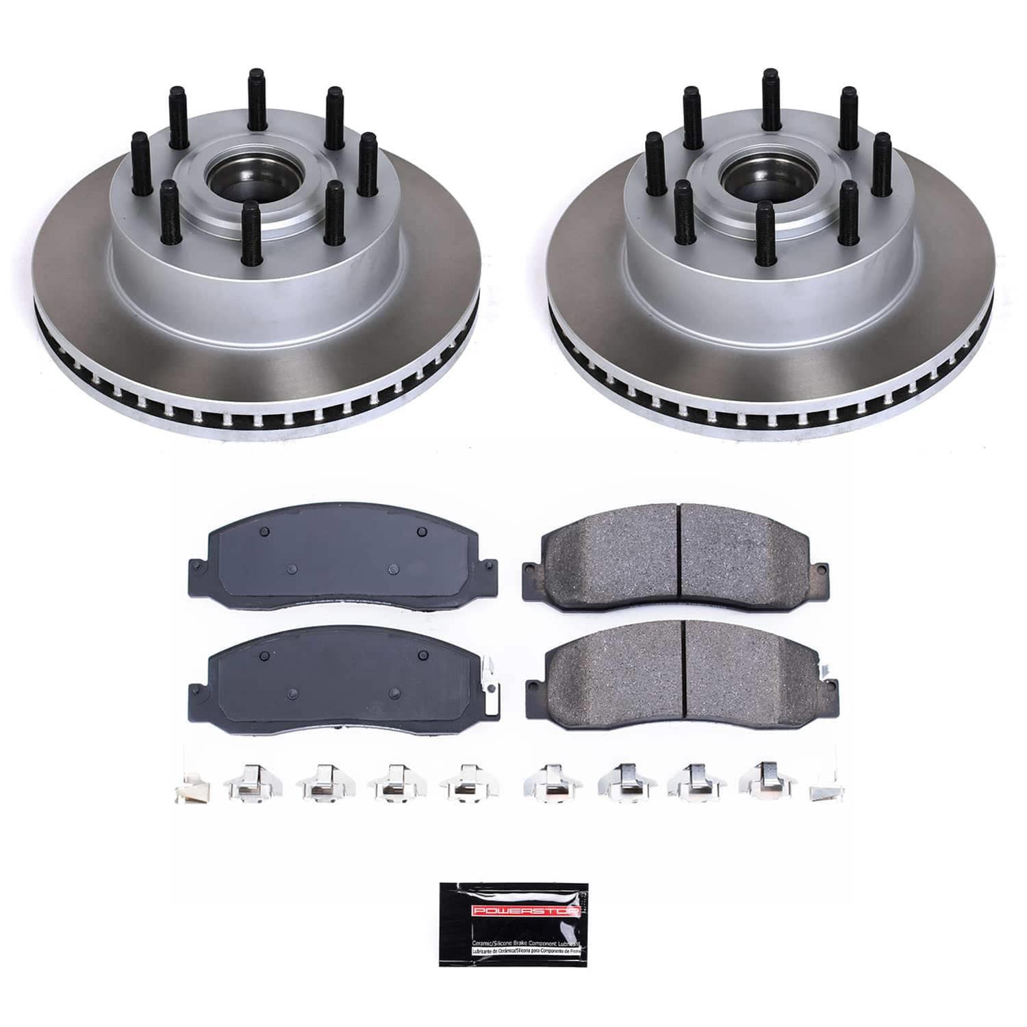 Power Stop 10-11 Ford F-350 Super Duty Front Semi-Coated Rotor Kit (1x psb17-1333, 2x psbAR85138SCR) thumbnail 5