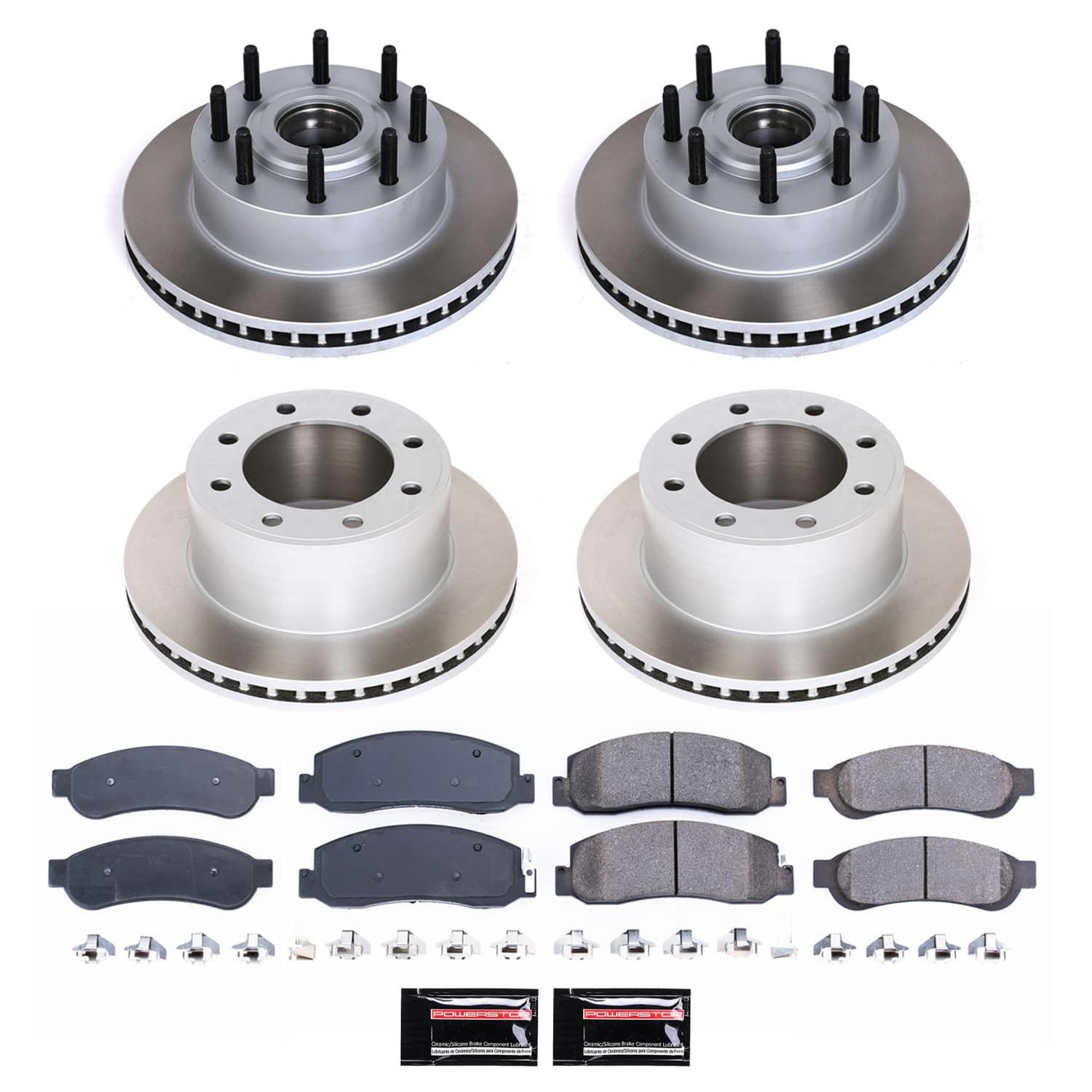 Power Stop 10-11 Ford F-250 Super Duty Front and Rear Semi-Coated Rotor Kit (1x psb17-1333, 1x psb17-1334, 2x psbAR85116SCR, 2x psbAR85138SCR) thumbnail 5