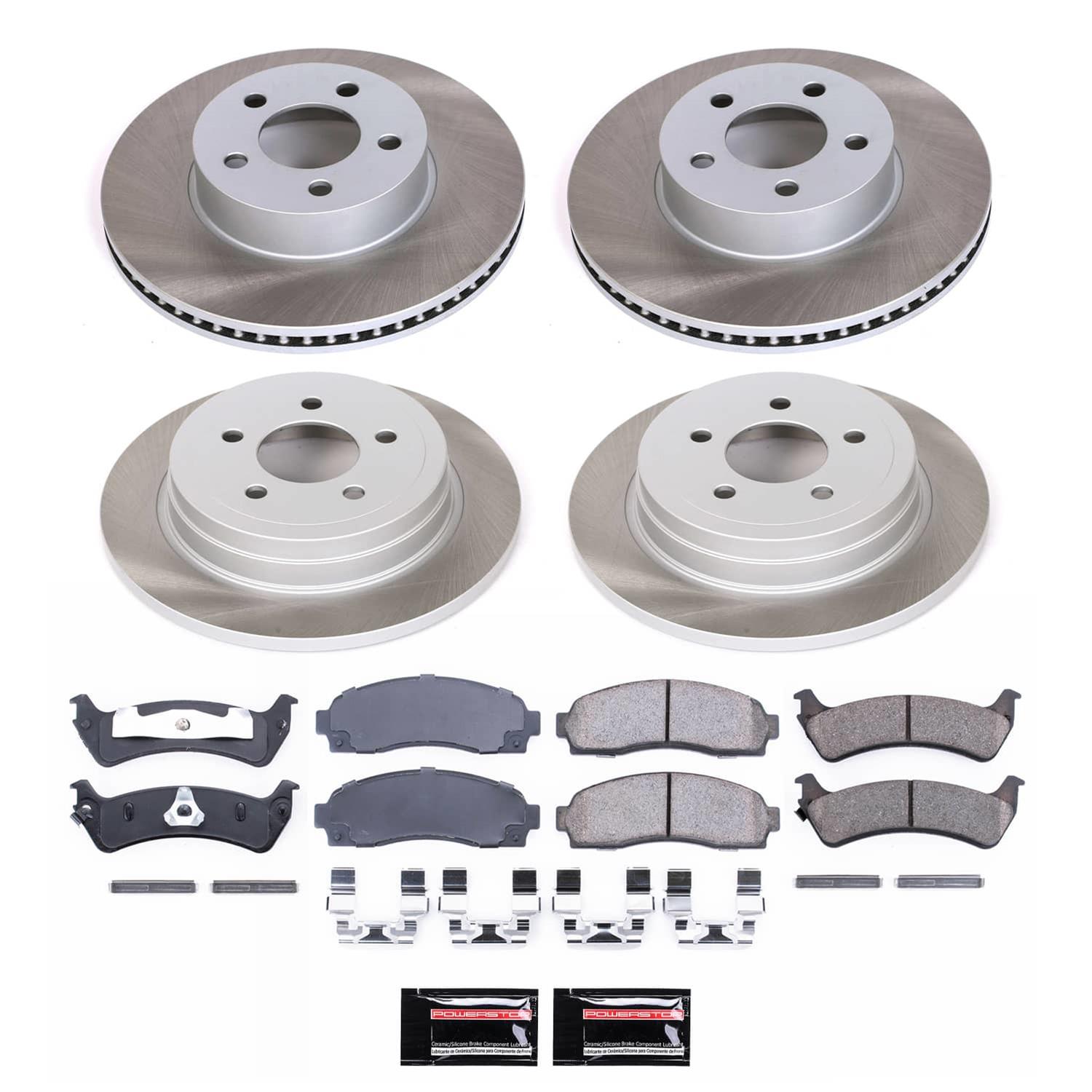 Power Stop 2003 Ford Explorer Sport Front and Rear Semi-Coated Rotor Kit (1x psbSC1923, 1x psbSC5570) thumbnail 5