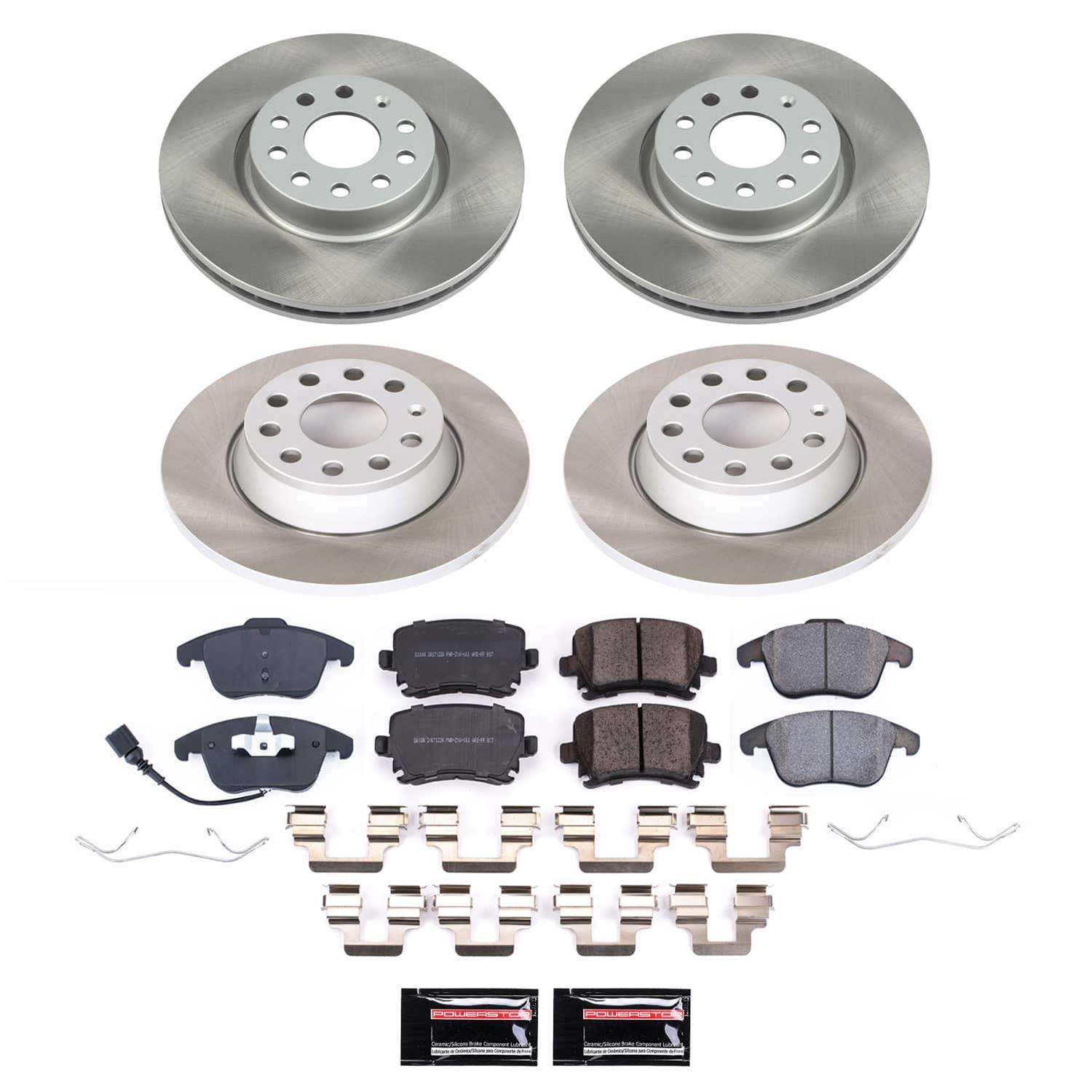 Power Stop 2011 Volkswagen Tiguan Front and Rear Semi-Coated Rotor Kit (1x psbSC2963, 1x psbSC5662) thumbnail 5
