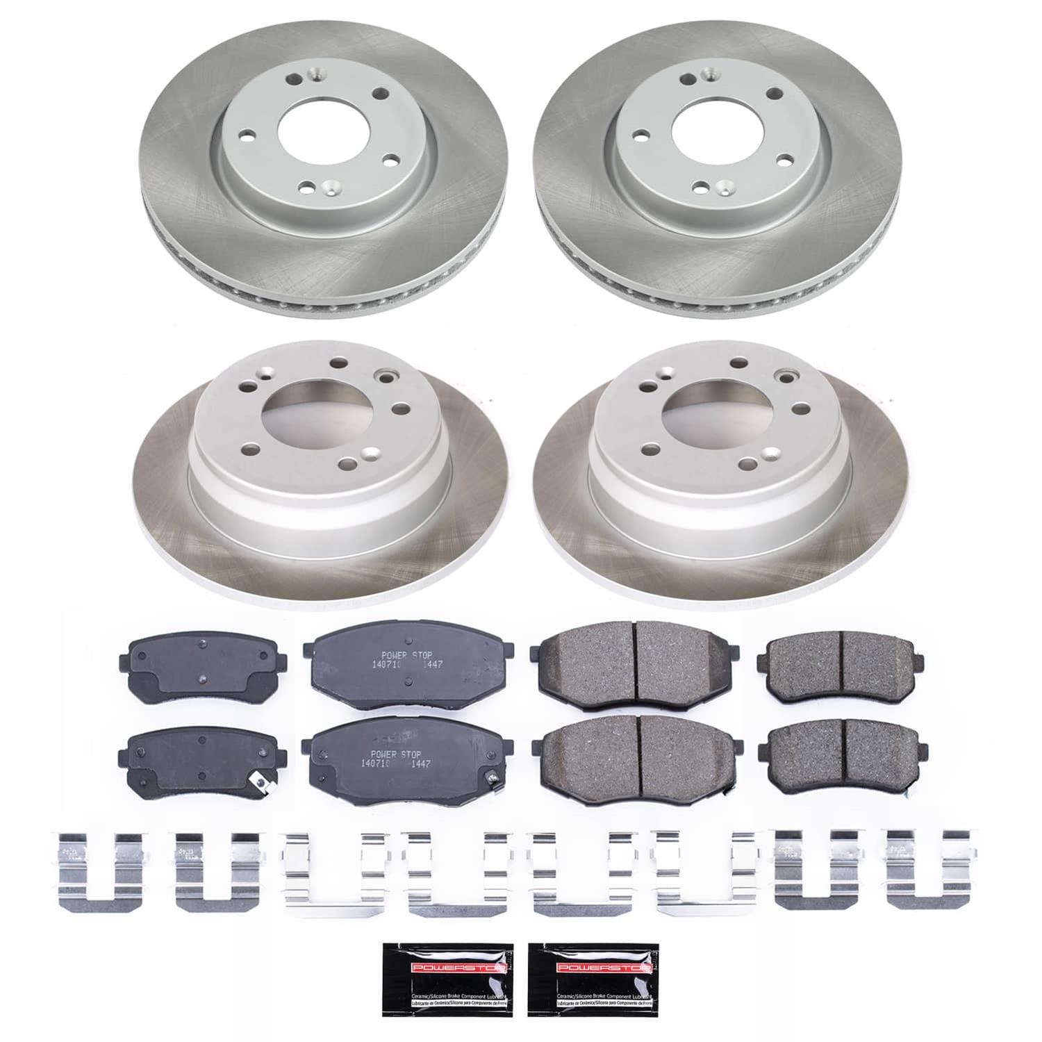 Power Stop 10-11 Hyundai Tucson Front and Rear Semi-Coated Rotor Kit (1x psbSC5806, 1x psbSC6093) thumbnail 5