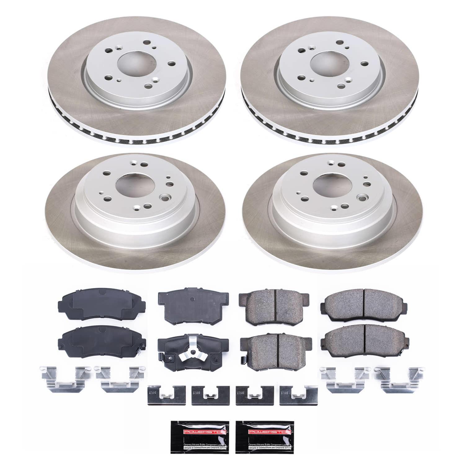 Power Stop 10-11 Honda Accord Crosstour Front and Rear Semi-Coated Rotor Kit (1x psbSC228, 1x psbSC5859) thumbnail 5
