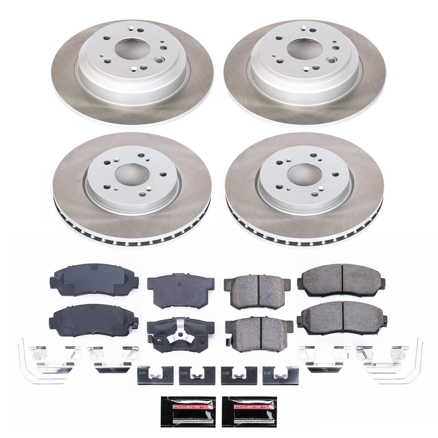 Power Stop 2011 Honda Accord Crosstour Front and Rear Semi-Coated Rotor Kit (1x psbSC5432, 1x psbSC5859) thumbnail 5