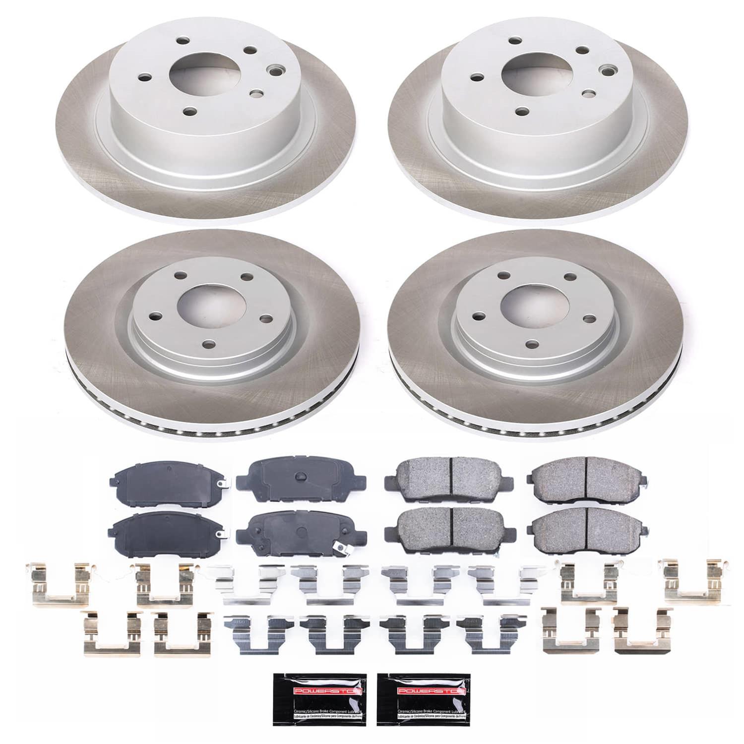 Power Stop 17-18 Nissan Sentra Front and Rear Semi-Coated Rotor Kit (1x psbSC098, 1x psbSC6094) thumbnail 5