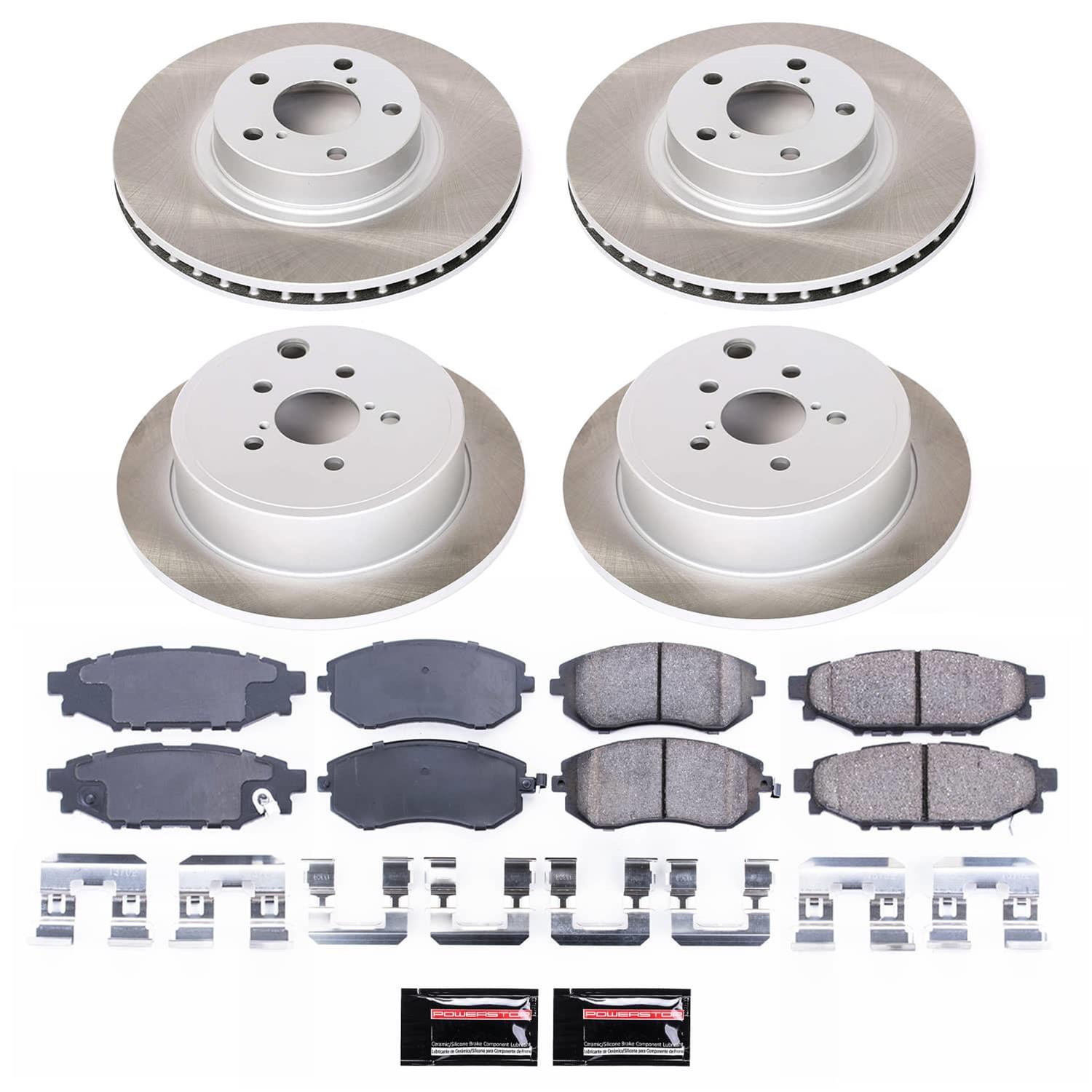Power Stop 08-10 Subaru Impreza Front and Rear Semi-Coated Rotor Kit (1x psbSC1124, 1x psbSC4631) thumbnail 4