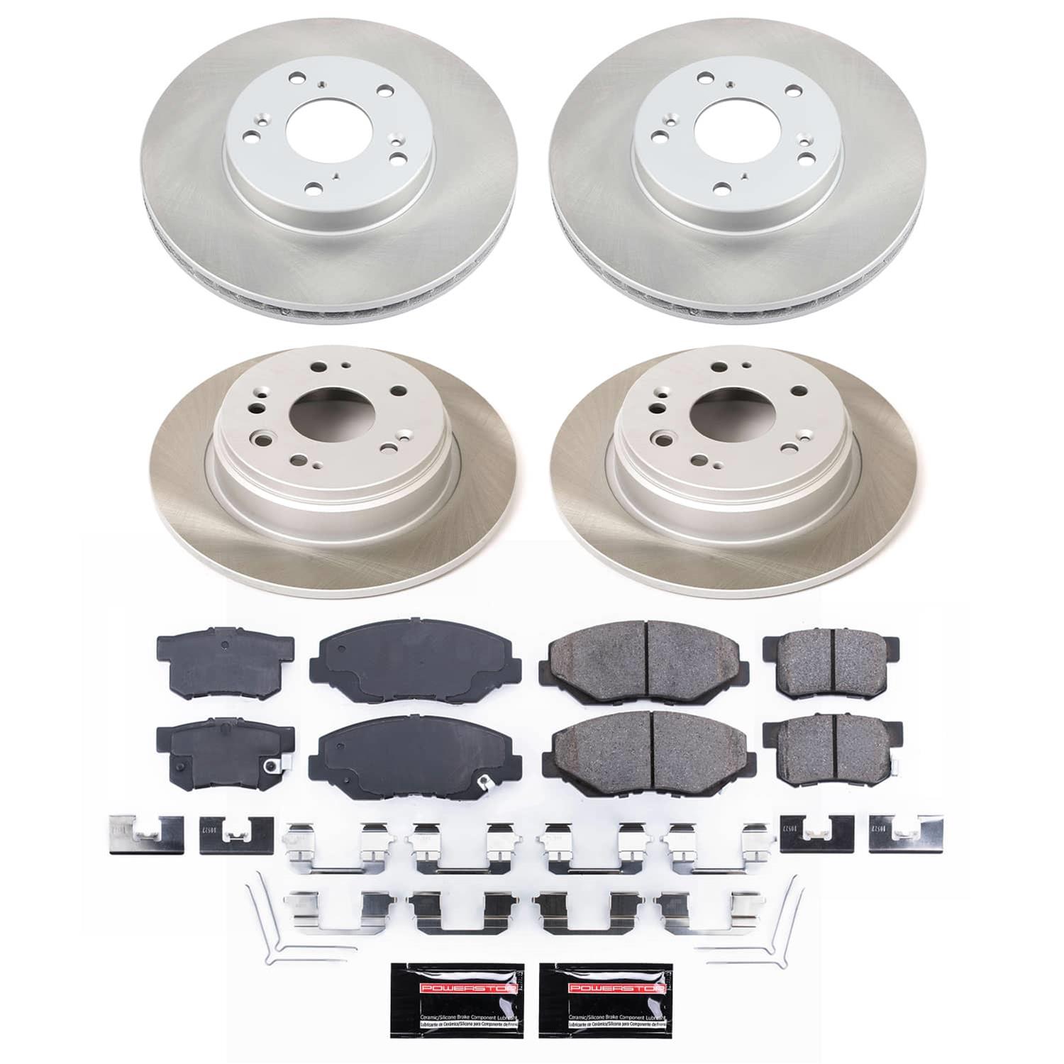 Power Stop 02-04 Honda CR-V Front and Rear Semi-Coated Rotor Kit (1x psbSC1043, 1x psbSC6172) thumbnail 5