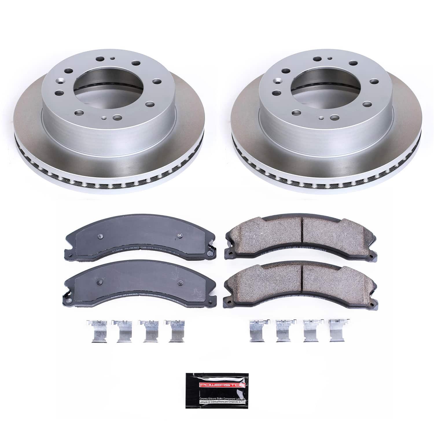 Power Stop 12-19 GMC Sierra 3500 HD Front Semi-Coated Rotor Kit (1x psb17-1565, 2x psbAR82153SCR) thumbnail 5