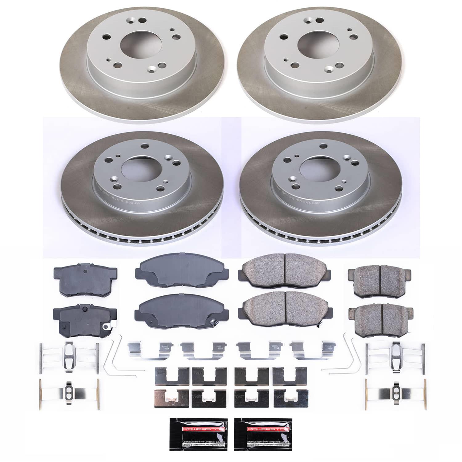 Power Stop 2012 Honda Civic Front and Rear Semi-Coated Rotor Kit (1x psbSC1243, 1x psbSC6319) thumbnail 5