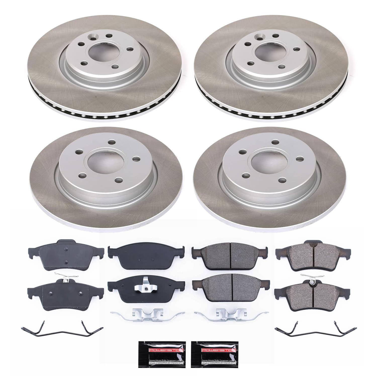 Power Stop 13-14 Ford Focus Front and Rear Semi-Coated Rotor Kit (1x psbSC5975, 1x psbSC6479) thumbnail 5