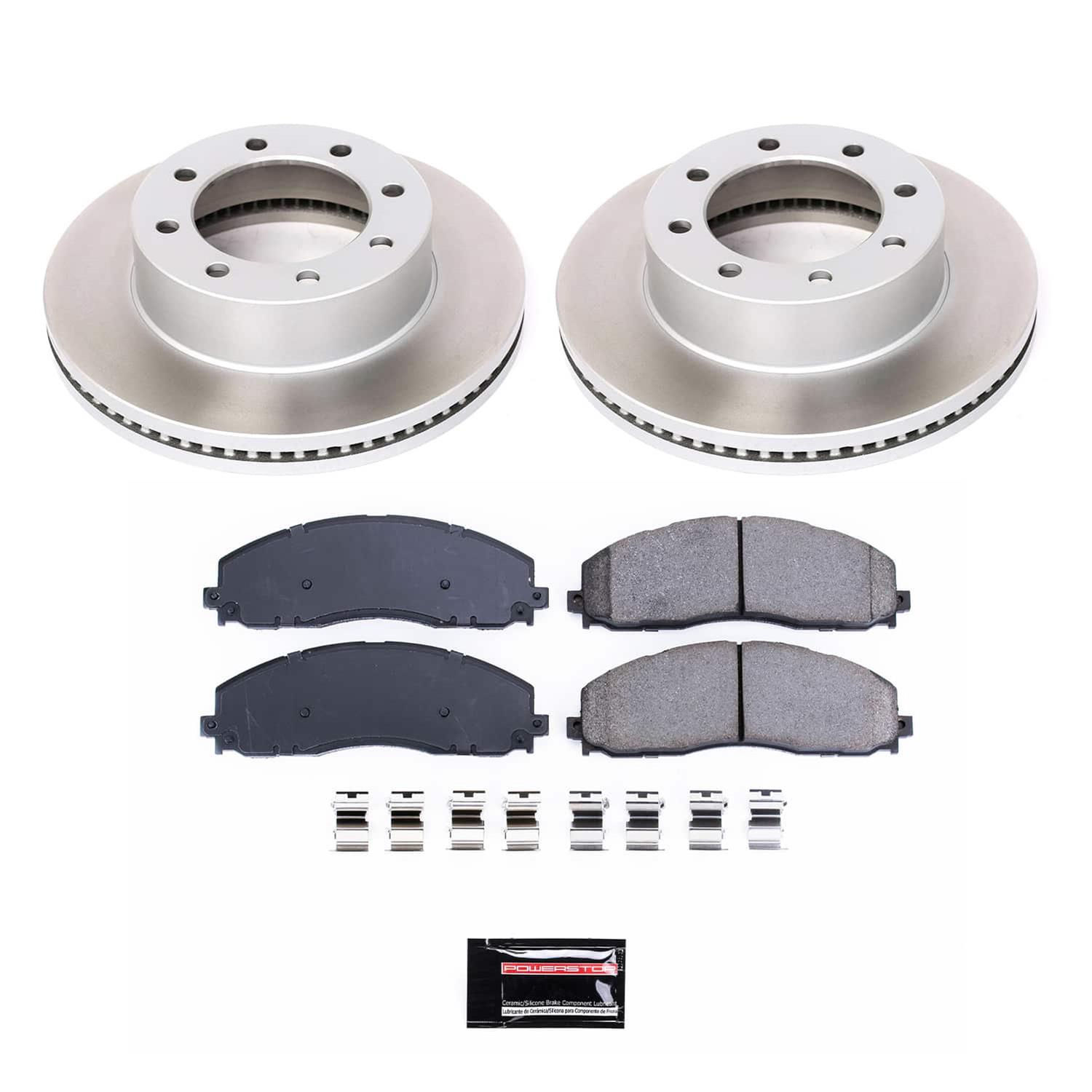 Power Stop 13-16 Ford F-450 Super Duty Front Semi-Coated Rotor Kit (1x psb17-1680, 2x psbAR85153SCR) thumbnail 5
