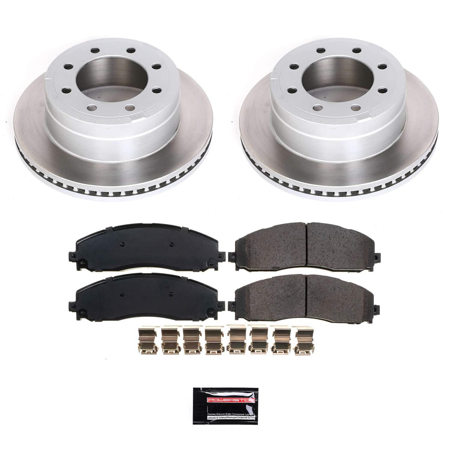 Power Stop 13-22 Ford F-350 Super Duty Rear Semi-Coated Rotor Kit (1x psb17-1691, 2x psbAR85155SCR) thumbnail 5