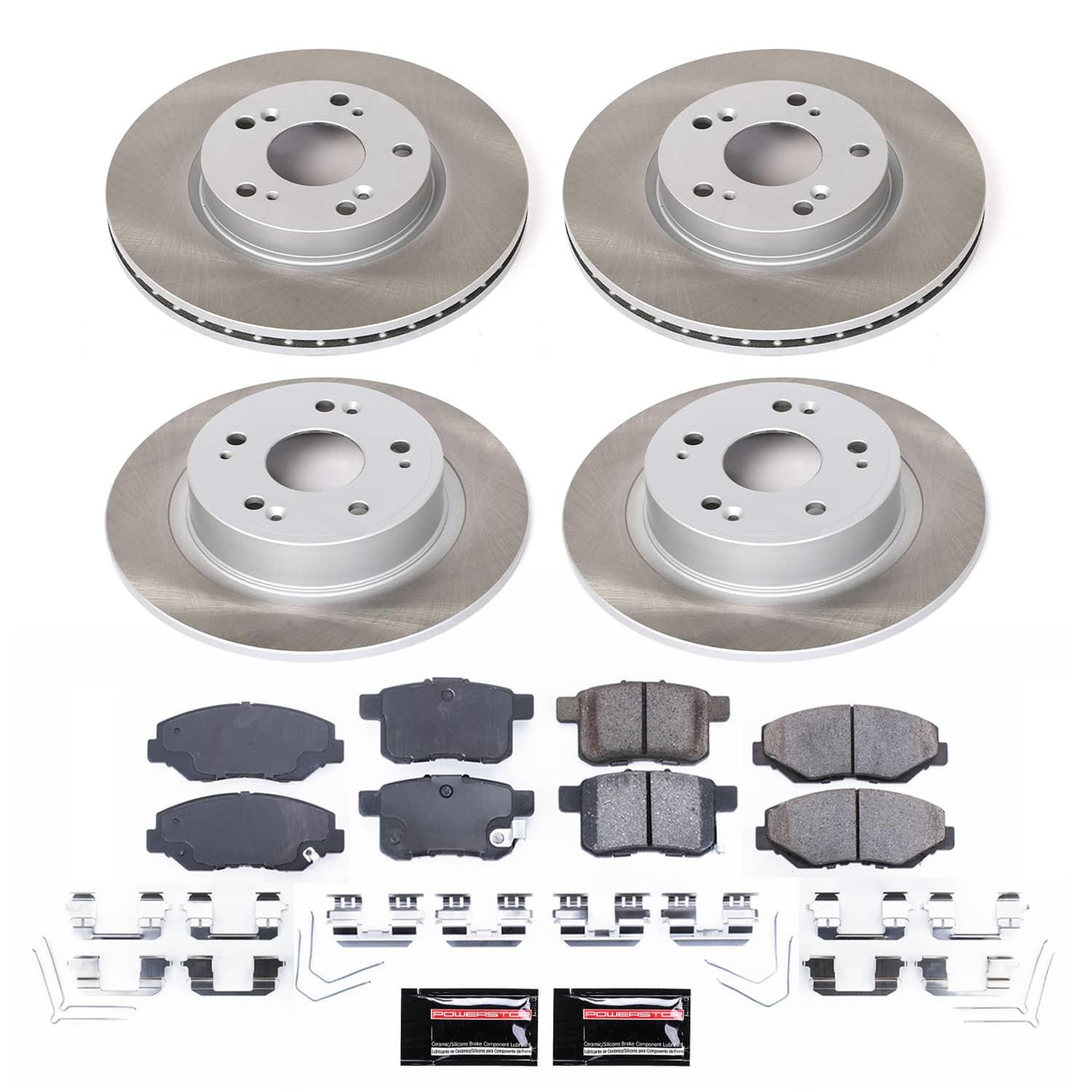 Power Stop 13-17 Honda Accord Front and Rear Semi-Coated Rotor Kit (1x psbSC5368, 1x psbSC6490) thumbnail 4