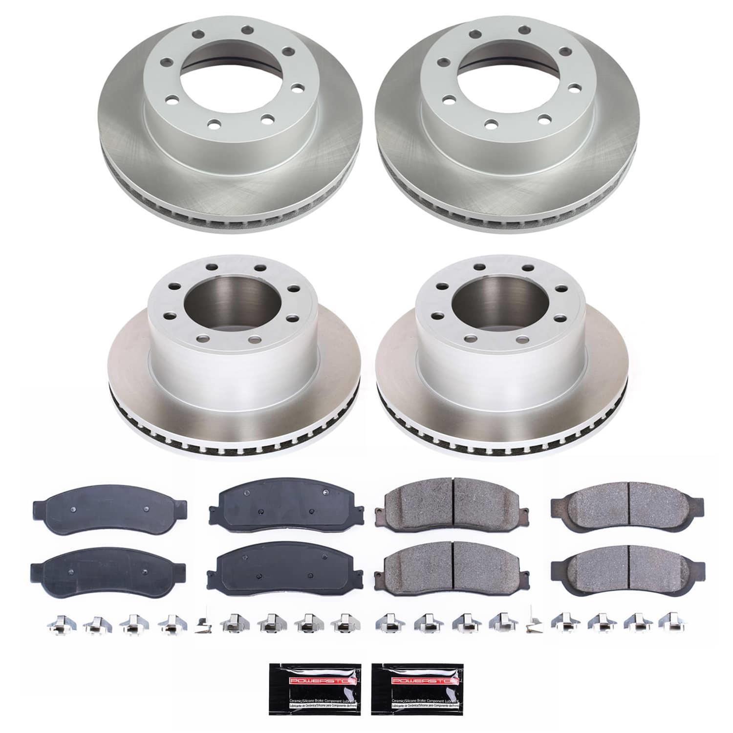 Power Stop 2012 Ford F-250 Super Duty Front and Rear Semi-Coated Rotor Kit (1x psb17-1334, 1x psb17-1631, 2x psbAR85107SCR, 2x psbAR85116SCR) thumbnail 5