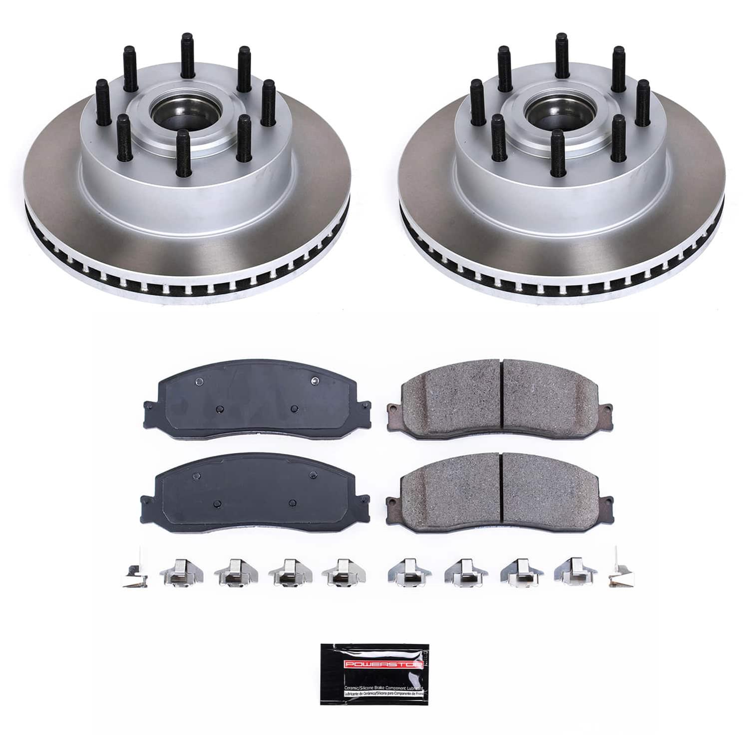 Power Stop 2012 Ford F-350 Super Duty Front Semi-Coated Rotor Kit (1x psb17-1631, 2x psbAR85138SCR) thumbnail 5