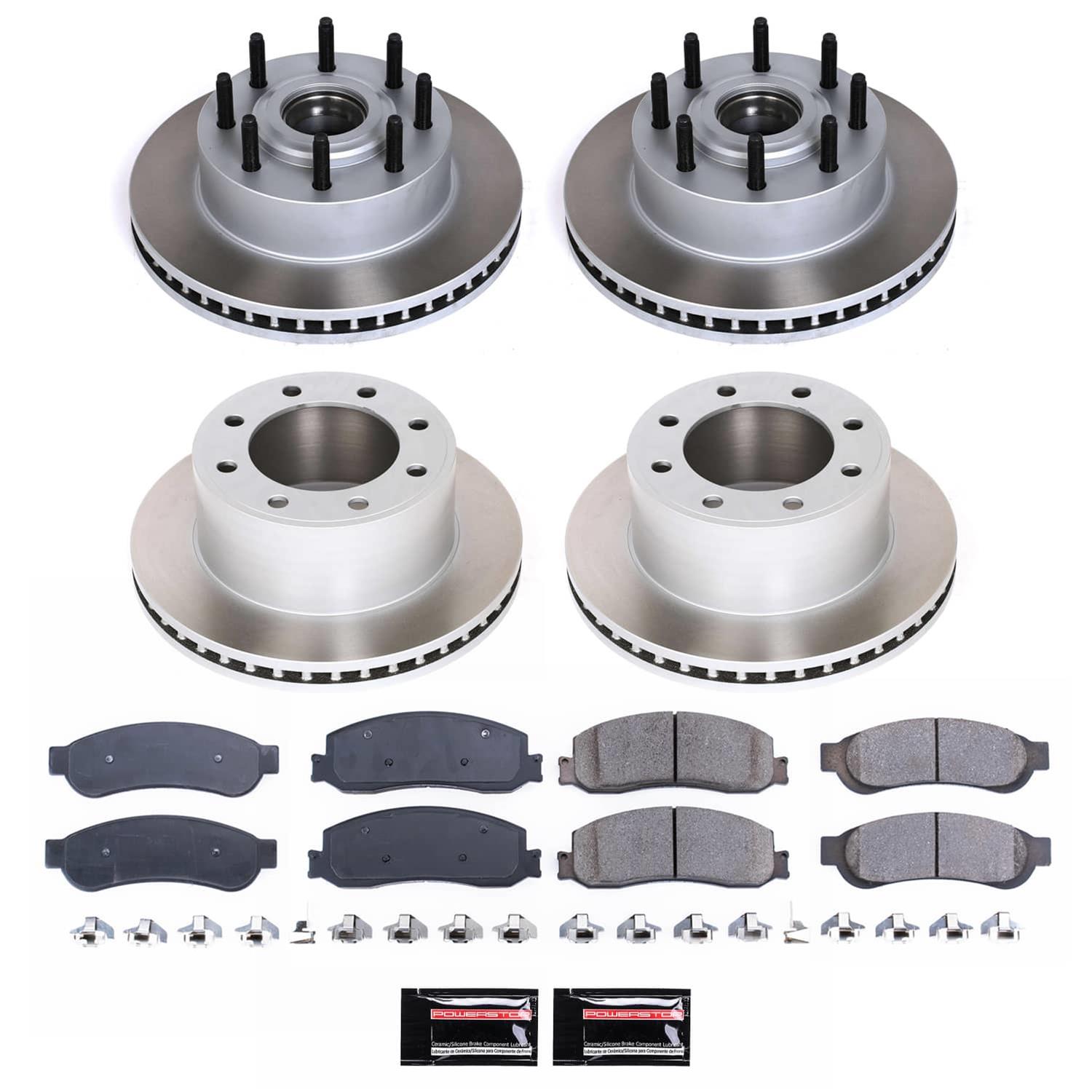 Power Stop 2012 Ford F-250 Super Duty Front and Rear Semi-Coated Rotor Kit (1x psb17-1334, 1x psb17-1631, 2x psbAR85116SCR, 2x psbAR85138SCR) thumbnail 5