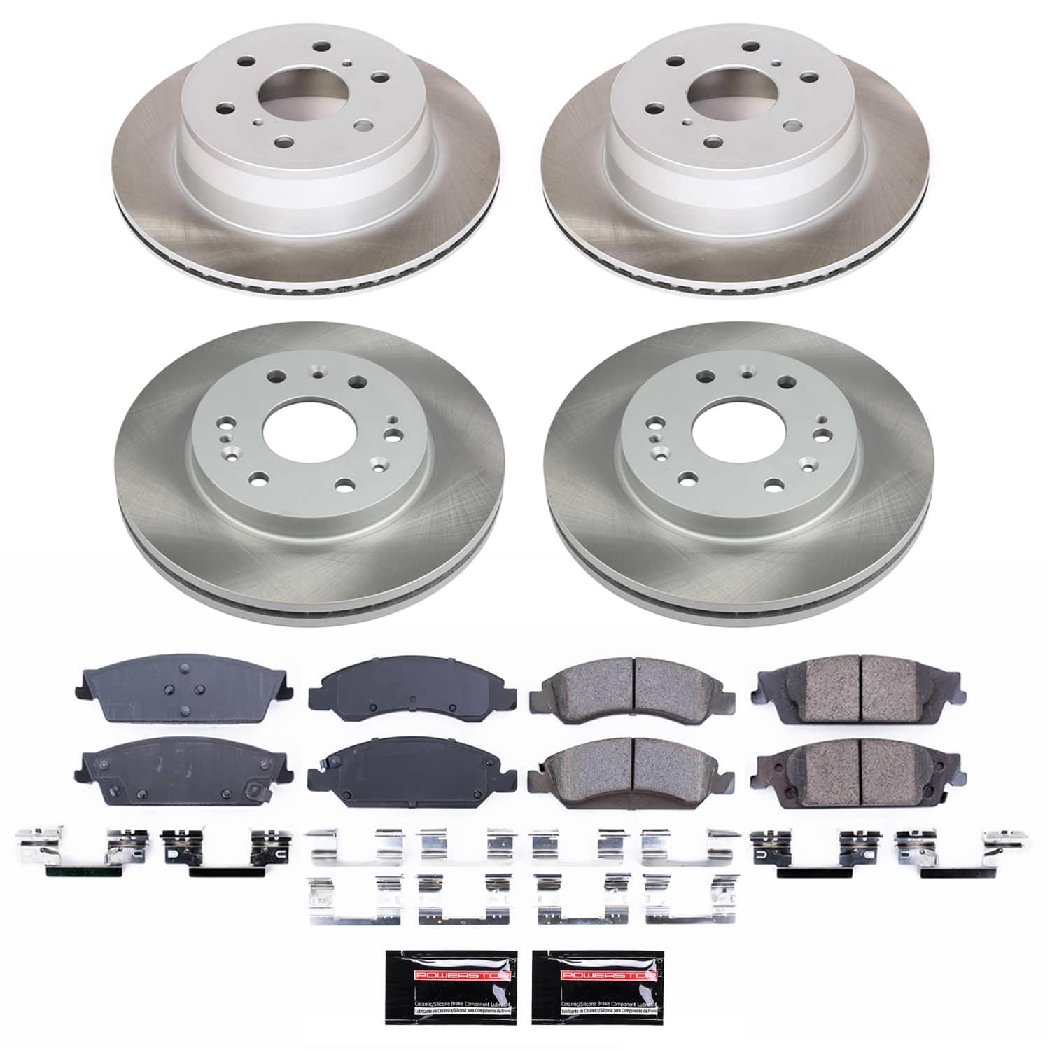 Power Stop 15-20 Cadillac Escalade Front and Rear Semi-Coated Rotor Kit (1x psbSC2069, 1x psbSC6562) thumbnail 6