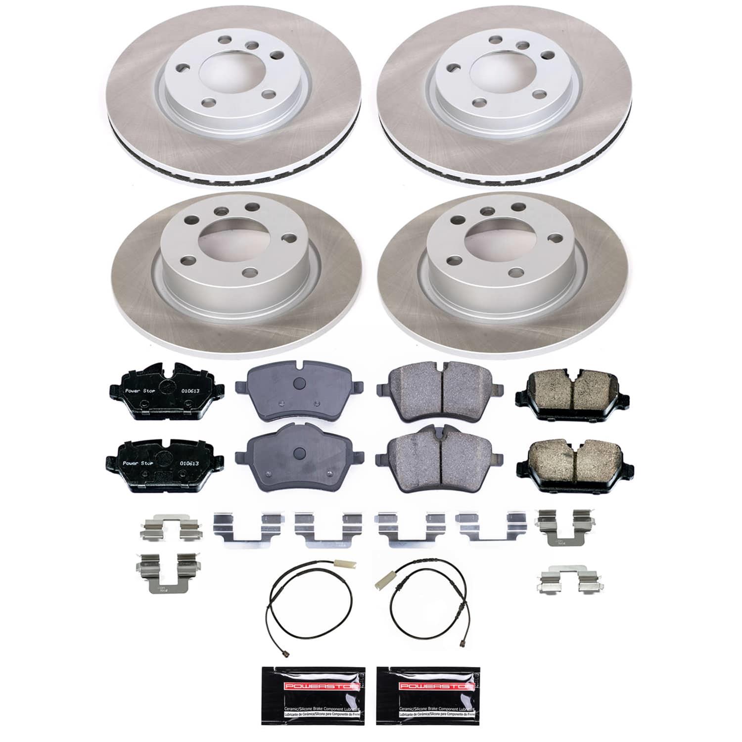 Power Stop 11-16 Mini Cooper Countryman Front and Rear Semi-Coated Rotor Kit (1x psbSC6664, 1x psbSC6665) thumbnail 5