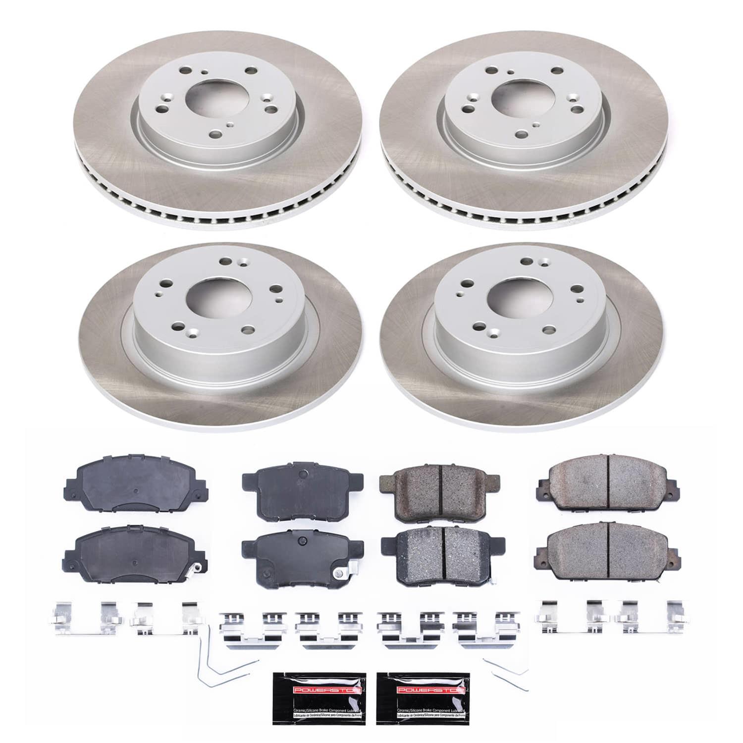 Power Stop 13-17 Honda Accord Front and Rear Semi-Coated Rotor Kit (1x psbSC5368, 1x psbSC6777) thumbnail 5