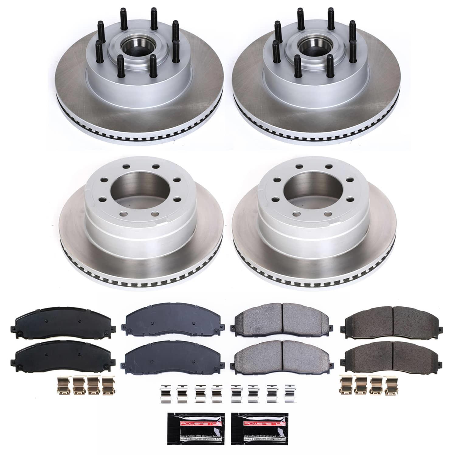 Power Stop 12-22 Ford F-250 Super Duty Front and Rear Semi-Coated Rotor Kit (1x psb17-1680, 1x psb17-1691, 2x psbAR85155SCR, 2x psbAR85169SCR) thumbnail 5